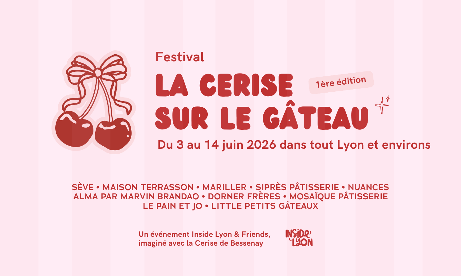 La Cerise sur le gâteau - festival cerise de bessenay à Lyon - visuel logo